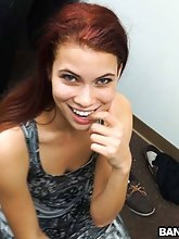 This redhead can engulf dick!